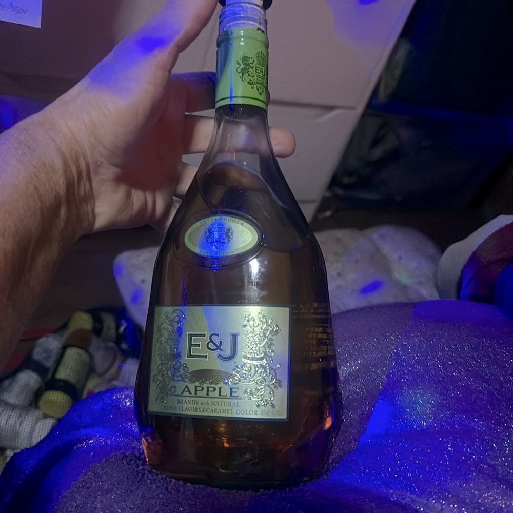 E & J Apple Brandy Bottle.  1.75l Bottle Empty